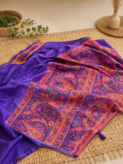 Premium Digital Printed Half Silk Saree - Image 2