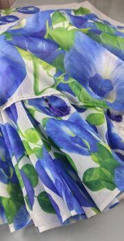Premium Digital Printed Soft Silk Saree - Image 5