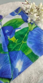 Premium Digital Printed Soft Silk Saree - Image 6