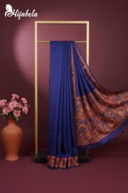 Premium Digital Printed Half Silk Saree - Image 4