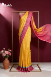 Premium Digital Printed Half Silk Saree - Image 3