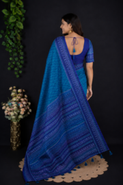 Premium Digital Printed Half Silk Saree - Image 2