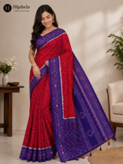 Digital Printed Half Silk Saree